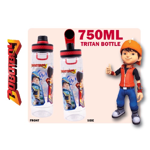 Boboiboy 750ml Tritan Water Bottle No Straw Fusion Glacier Frostfire