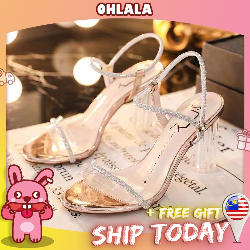 READY STOCKOLL Wedding high heels ladies shoe heels Kasut Perempuan kasut tinggi