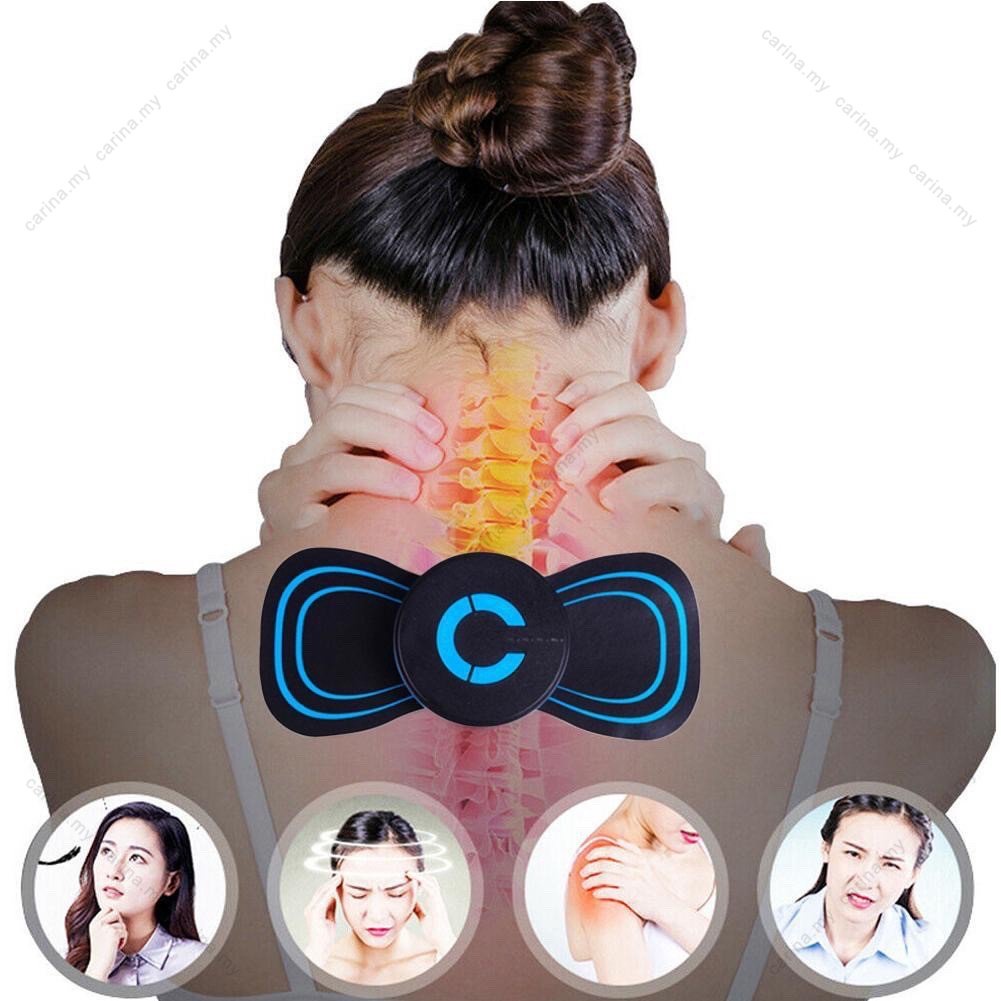 Upgrade🔥Neck Massager LCD Display Mini EMS Cervical Vertebra Massage Machine Neck Stretcher Body Massage Neck Massage Leg Health care Shoulder Relaxation Pulse Stickers Electric Massager 按摩器