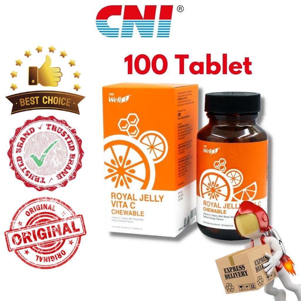 CNI Well3 Royal Jelly Vitamin C 100 tablets x 250mg (Royal Jelly