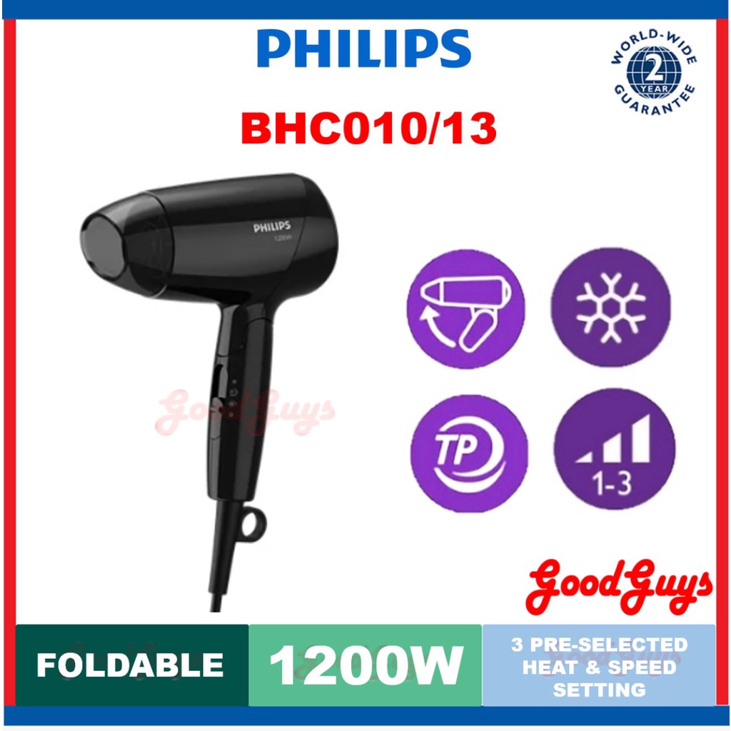 Philips BHC010/13 Hair Dryer Essential Care Compact 1200W Shopee Malaysia