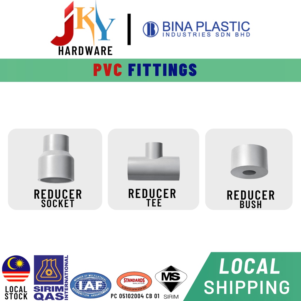 REDUCING PVC FITTINGS PVC Connector 32mm40mm50mm Reduce Reducer