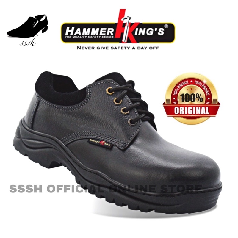 Original Hammer Kings Standard Safety 13030 Mens Shoes Low Cut Laceup Steel Toe Cap Leather