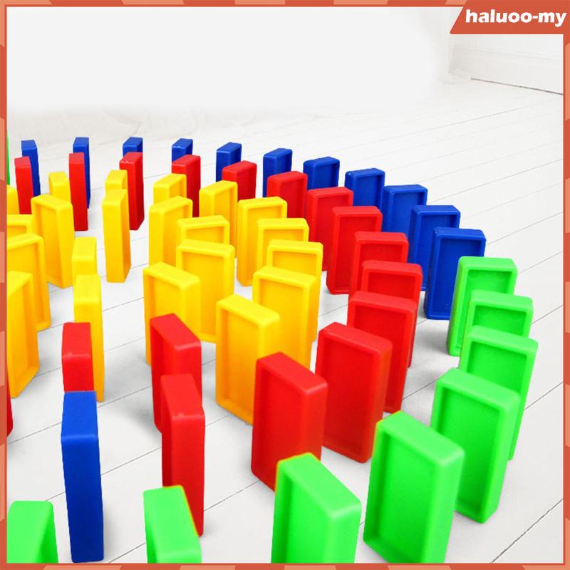 Premium Reliable 100 Pieces Colorful Dominoes Blocks Stacking Game Educational Play Toy Family Games Toddler Children... - Image 3