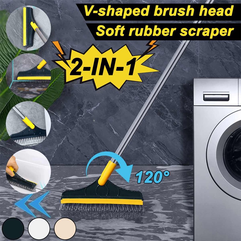 2 in 1 Penyapu Lantai Toilet Floor Brush Corner Bathroom Scrub Berus ...