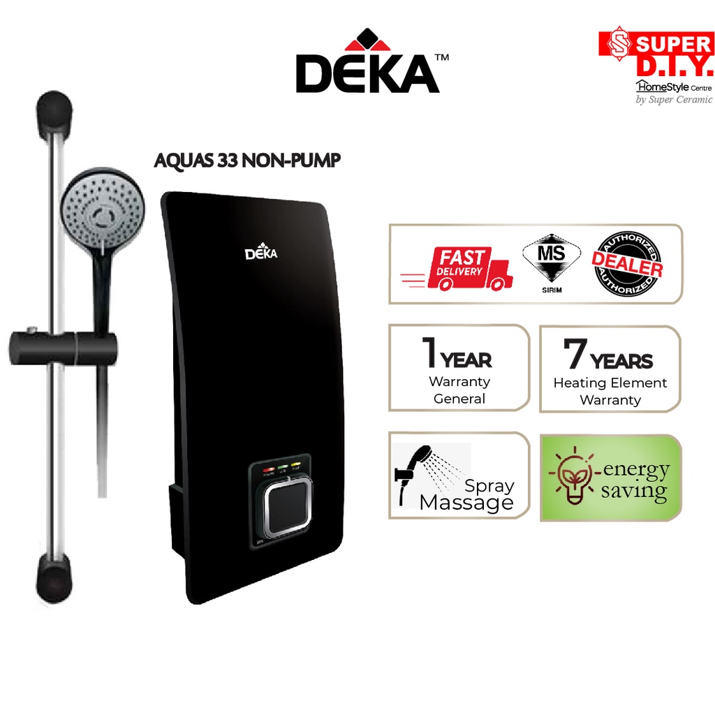 DEKA Aquas 33 NonPump Instant Heat Water Heater DEKA Aquas Series