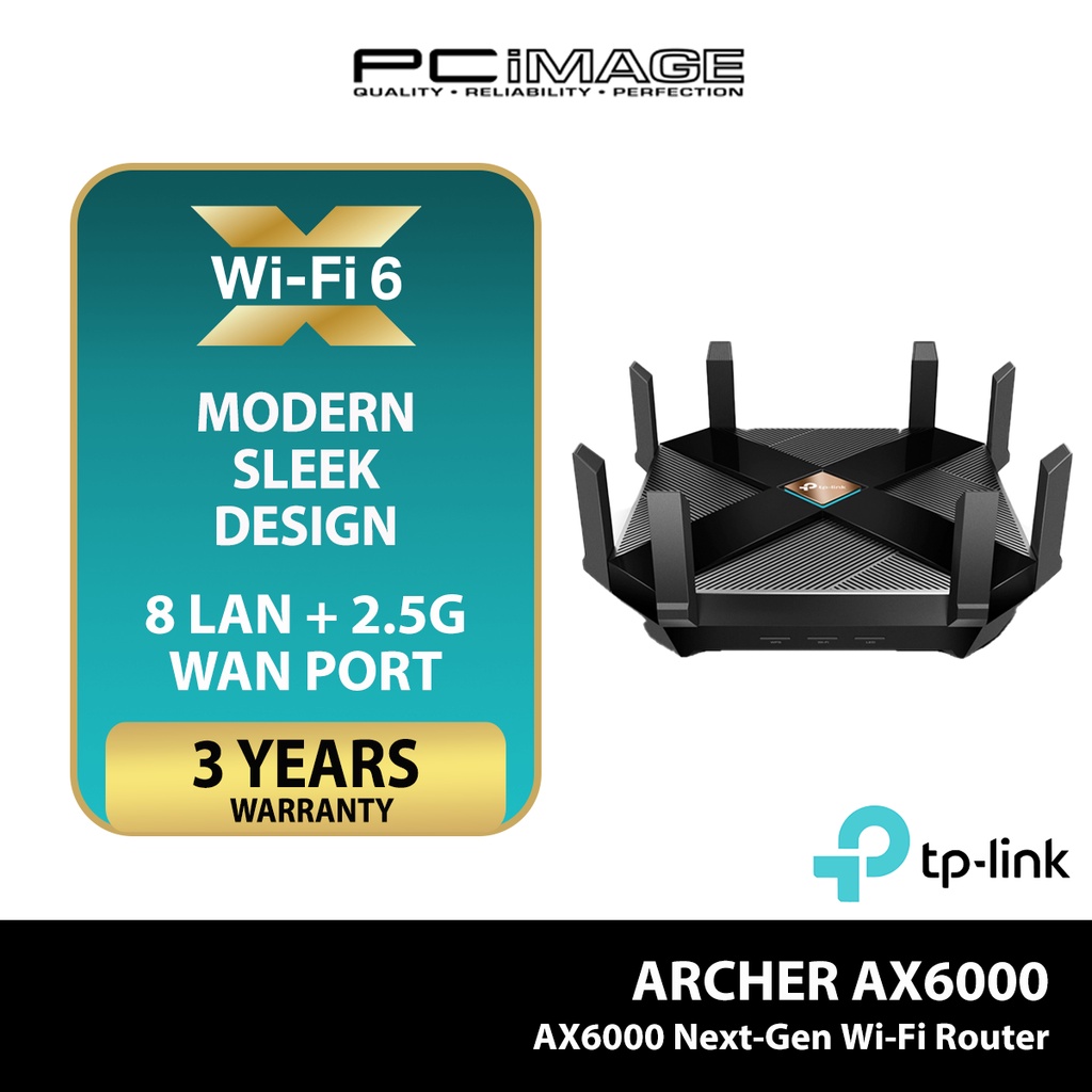 TPLink AX6000 WiFi 6 Gigabit (2.5G Wan Port)Wireless AX Router With