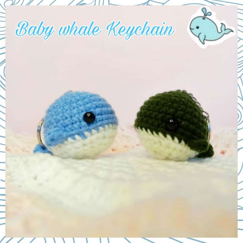 keychain/amigurumi whale/whale keychain/whale crochet Shopee Malaysia