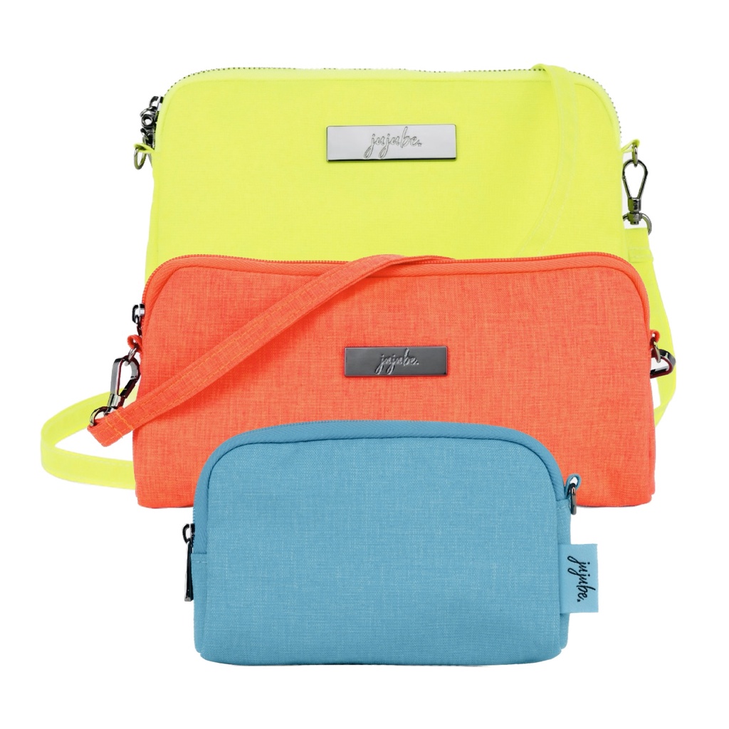 Jujube Chromatics Mixed Highlighter Yellow, Neon Coral, Electric Blue