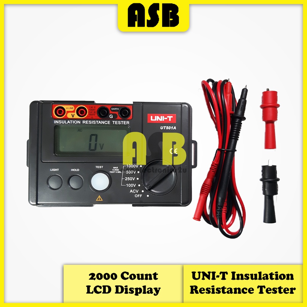 (1pc) UniT UT 501A Insulation Resistance Tester / Penguji Rintangan