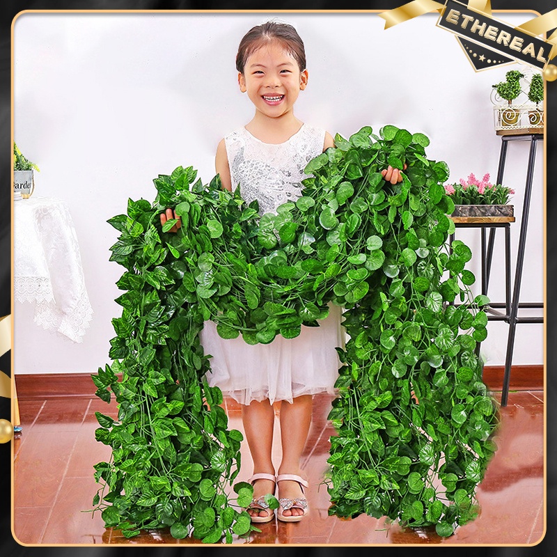 Artificial Vine Hanging Plants Fake Leaves for Wall Green Garland Decoration Home Decor