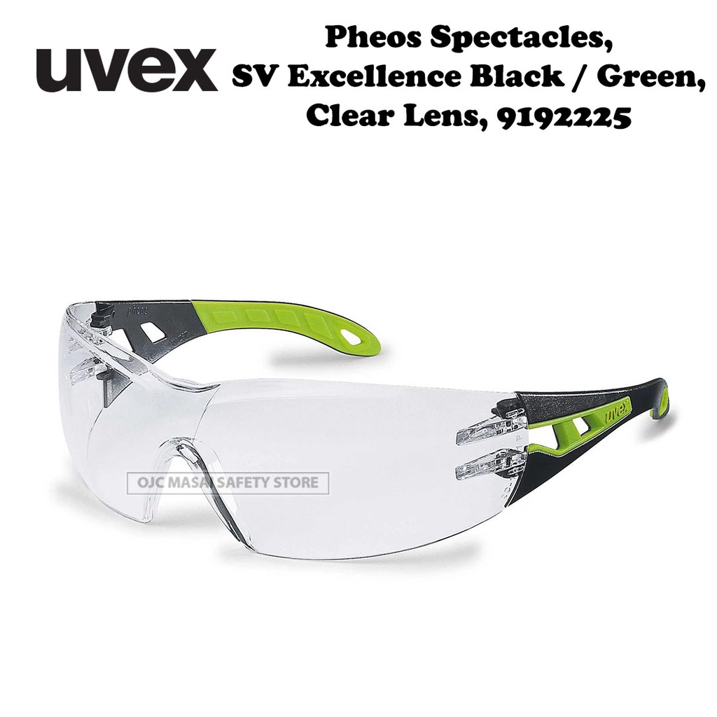 Uvex Pheos Spectacles Sv Excellence Blackgreen Clear Lens 9192225 Shopee Malaysia 1340