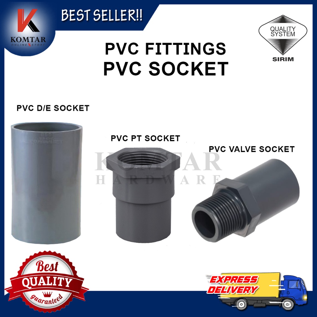 15MM 40MM PVC socket/p/t socket/d/e socket/valve socket / Soket PVC Shopee Malaysia