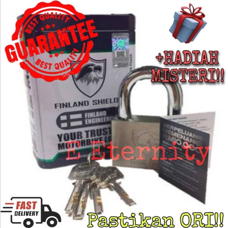 [FREE DELIVERY _ORIGINAL V3!! ] FINLAND SHIELD Padlock V3 Version + GIFT