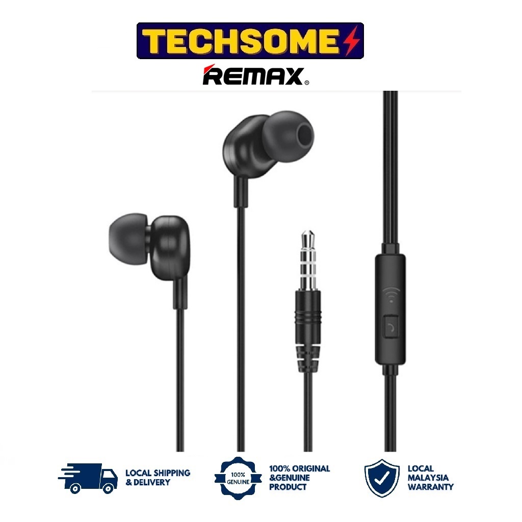 Remax RW105 Wired Headset Inear High Definition Audio Music Call