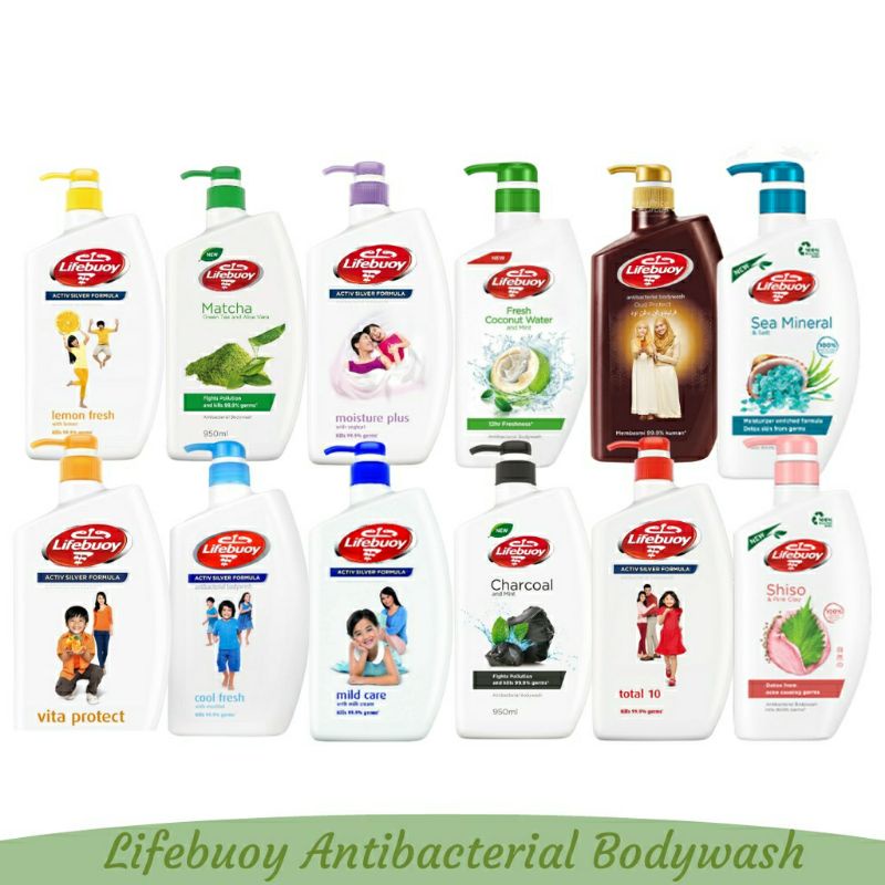 Lifebuoy Antibacterial Body Wash 900950ml Shopee Malaysia