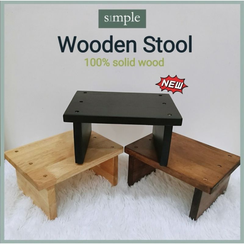 Wooden Stool/ Bangku Kayu / Step Stool / Foot Stool / Garden Stool