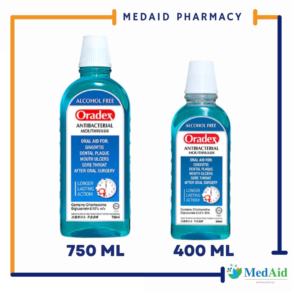 Oradex Antibacterial Mouthwash (750ml/400ml) Shopee Malaysia