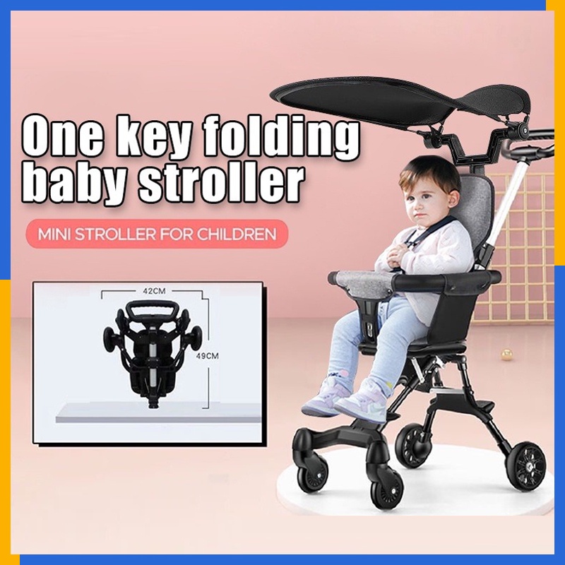 Baby stroller Lightweight Folding With Storage Bag Stroller Shockproof Two-way Swivel Seat kids Stroller