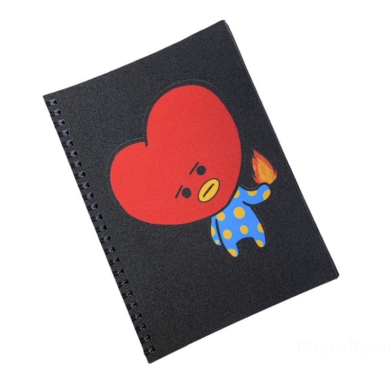 Bt21 Bts Kpop Black Notebook Size A5 45 Pages