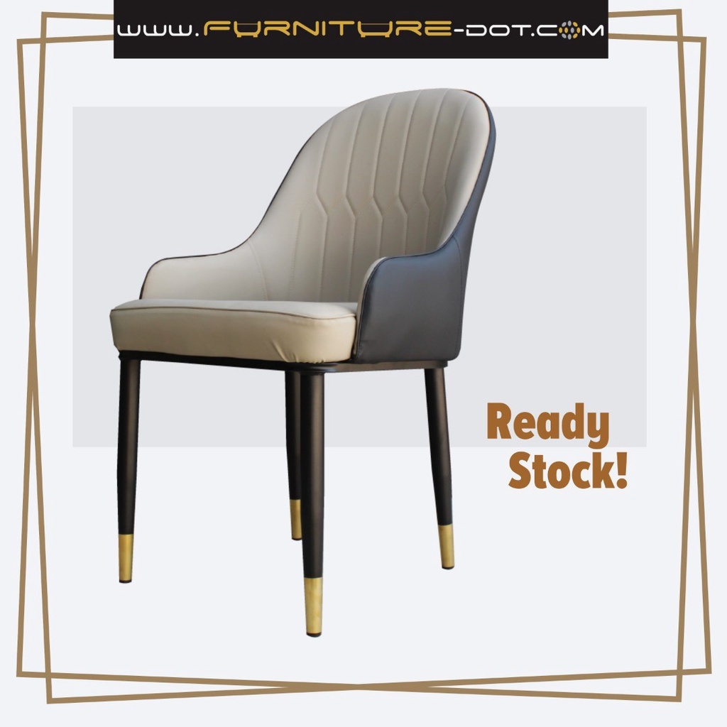 Nordic Luxury Dining Chair with Backrest / Dressing Chair/ Kerusi Makan