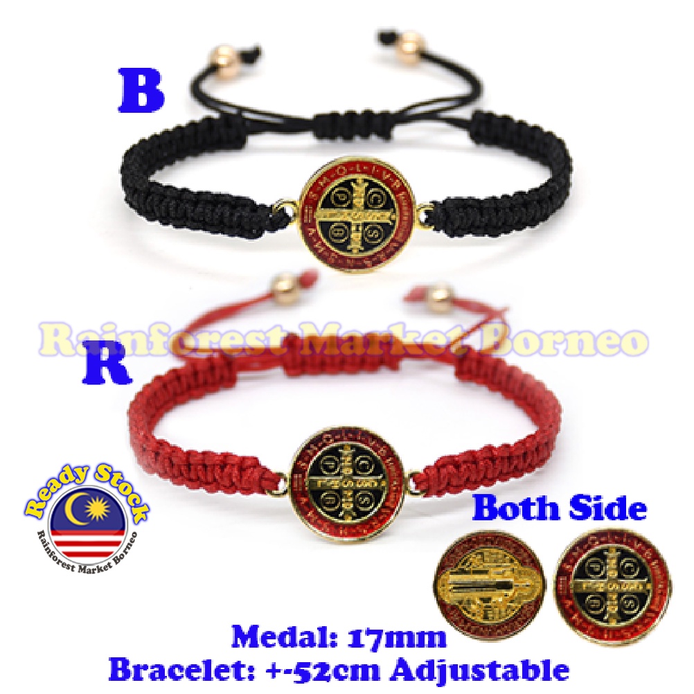 RMC6086 San Saint St Benedict Holy Bracelet Mother Mary Jesus Catholic Christian Prayer Resin Charm