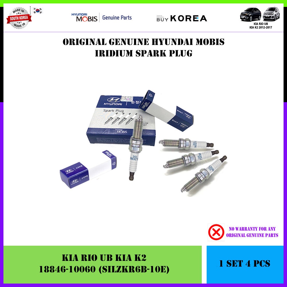 Kia Rio UB Kia K2 Genuine Hyundai Mobis Iridium Spark Plug (1884610060