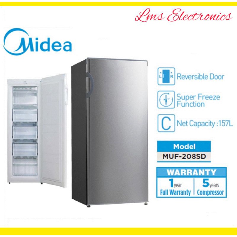MIDEA UPRIGHT FREEZER 188L MUF208SD Shopee Malaysia