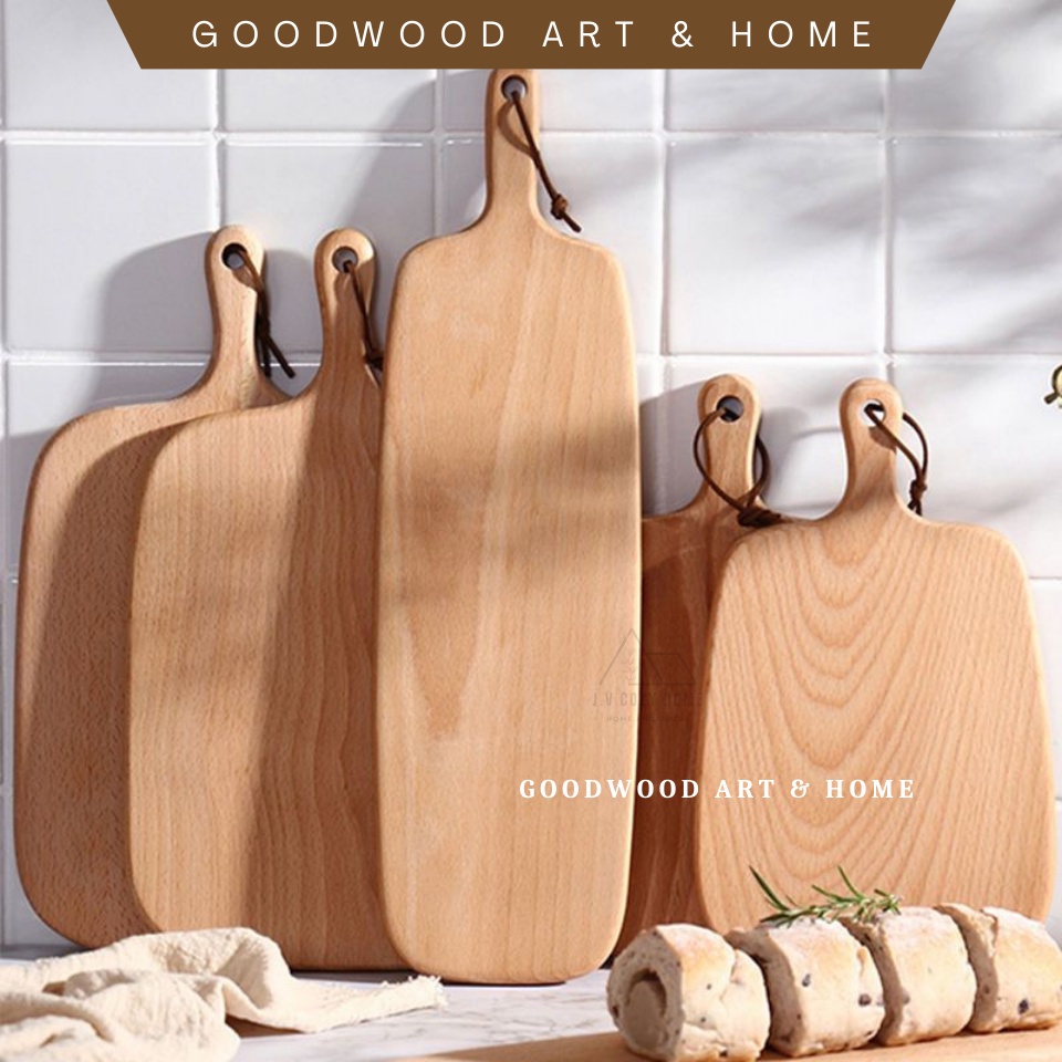 Wooden Tray Makanan Solid Wood Serving Tray Food Tray Bread Tray Picnic Cutting Board Dulang Kayu Hiasan Steak Plate实木托盘