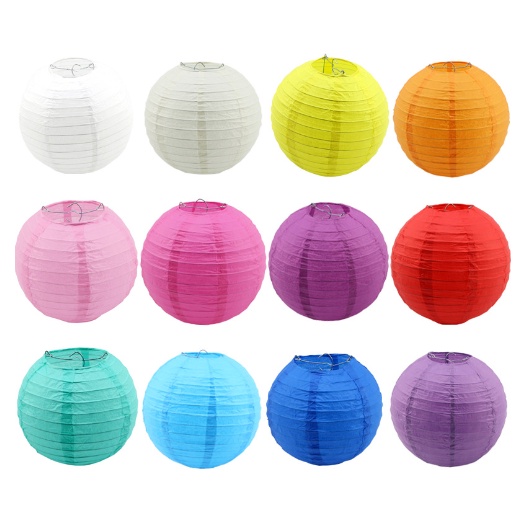 Colourful Lantern 6 Inch and 8 Inch Wholesale Round Paper Lantern Tanglung | Ready Stock | 灯笼 Home Decoration