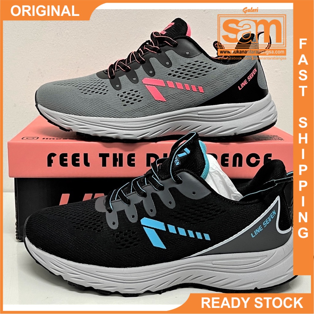 Line 7 7718 Kasut Sukan Perempuan Woman Jogging Shoe Running Shoe Ladies Sport Shoes 跑步鞋 (Extra Soft Insole)