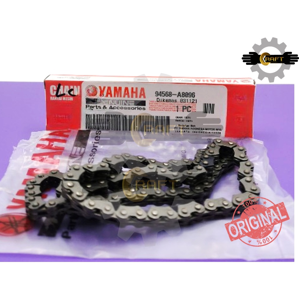 YAMAHA Y15 Y15ZR Y SUKU LC135 FZ150 FZ150i TIMING CHAIN 100 ORIGINAL INDONESIA RANTAI MESIN