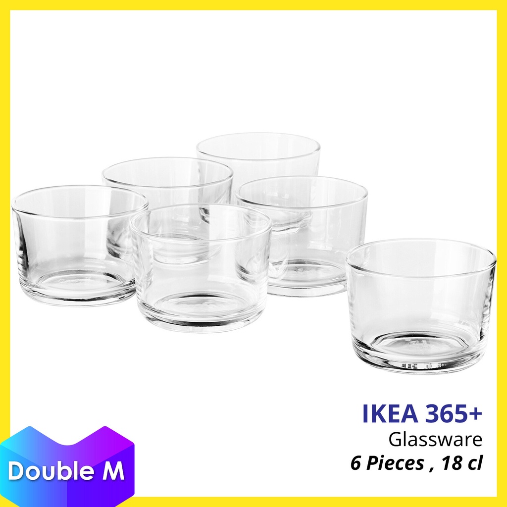 IKEA 365+ Glassware Series Clear Tempered Glass Drinkware, perfect for Restaurant usage - 18 cl - 902.783.57