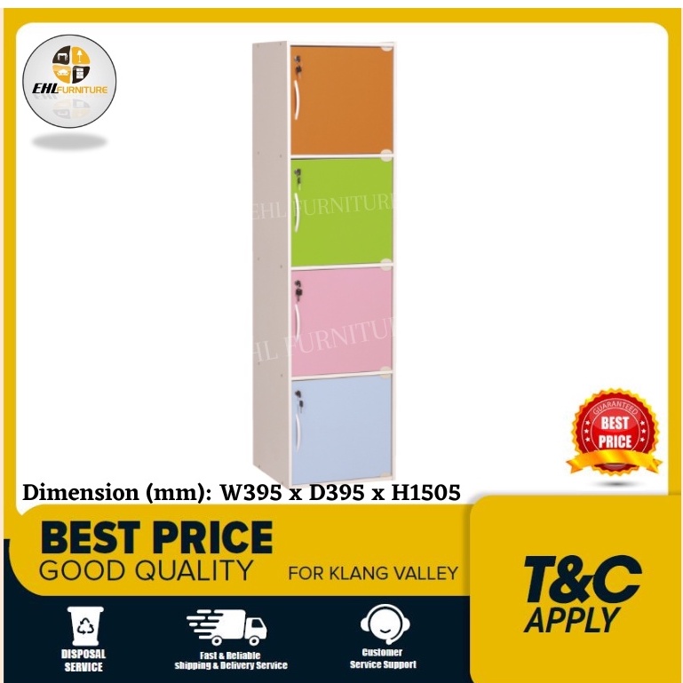 CODEY 4 Door Storage Box / Multipurpose with Lock DIY (Self