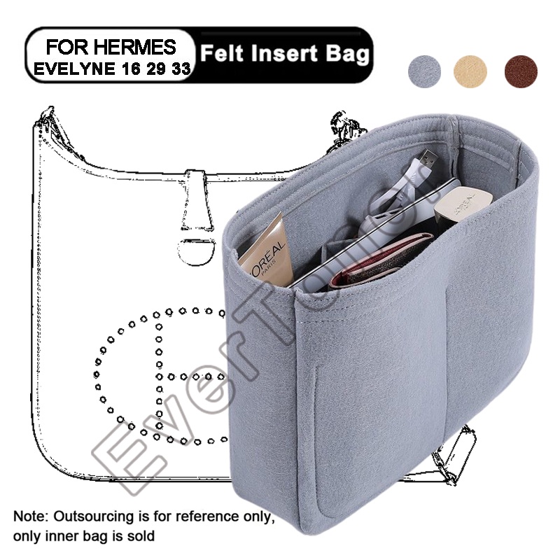 EverToner For H Evelyne 16 29 33 Insert Bag Felt Makeup Organizer Bag Inner Purse Portable Base Shaper