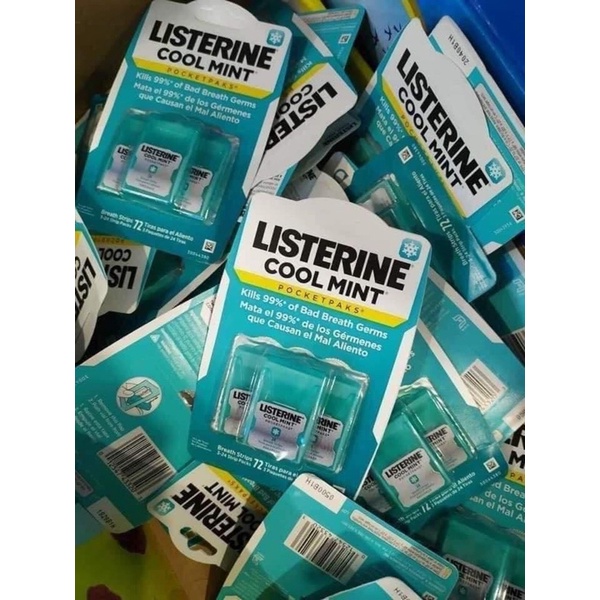 Listerine Cool Mint bactericidal breath strip set | Shopee Malaysia