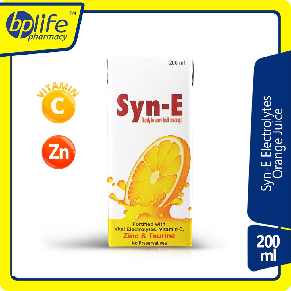 SynE Electrolytes Orange Juice 200ml Shopee Malaysia