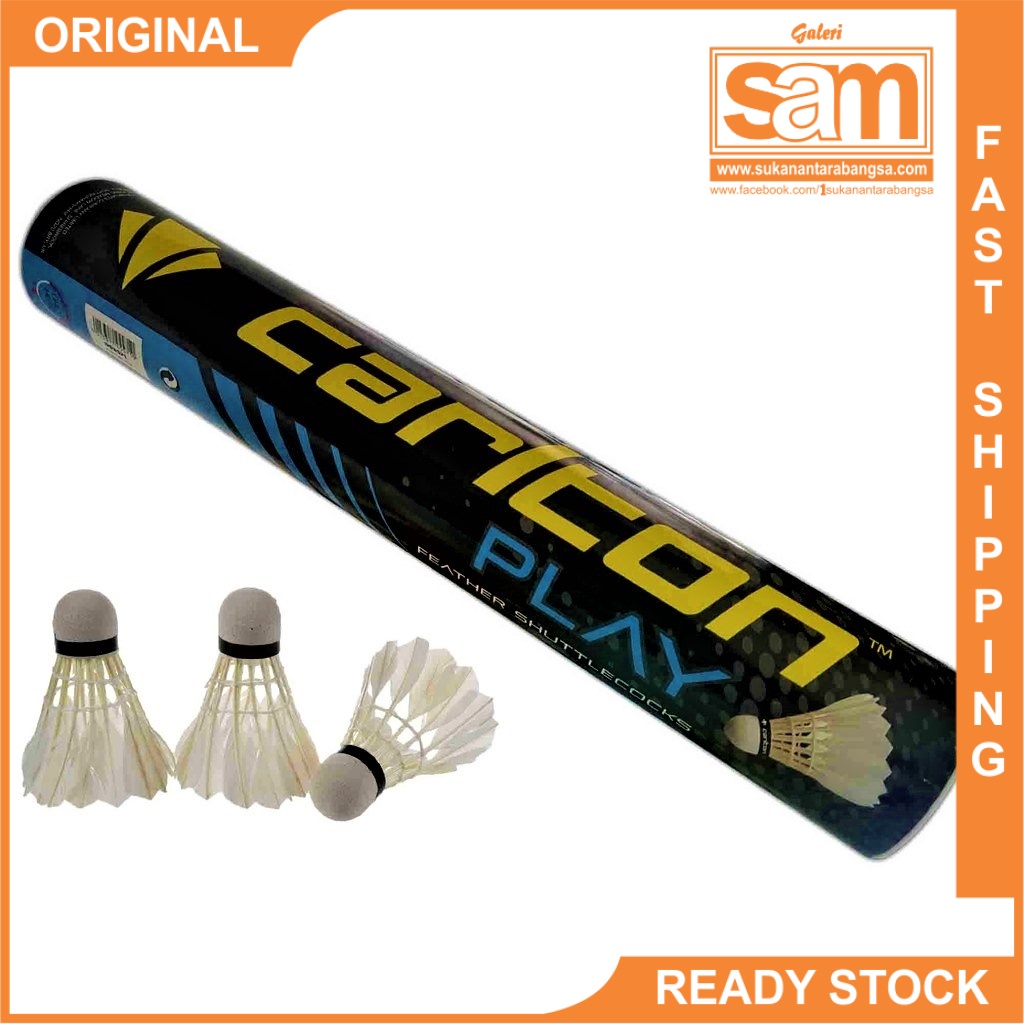 Carlton ‘Play’ Duck Feather Badminton Shuttlecock Bulu Tangkis for