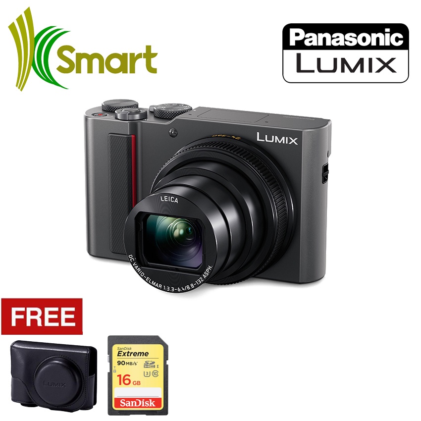 Panasonic Lumix DCTZ220 tz220 Digital Camera + Sandisk Extreme 16GB Card + Camera Case