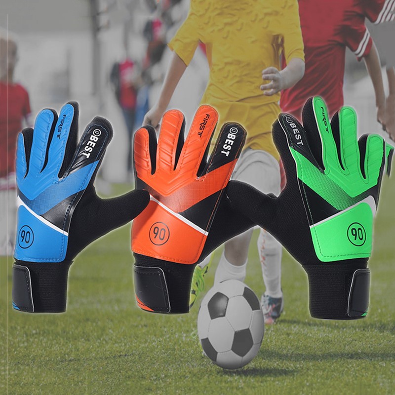 Children Full Finger Goalkeeper Gloves Non-slip Damping Child Football Keeper Glove Outdoor Soccer Goalie Equipment