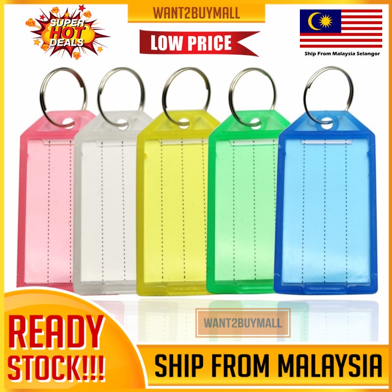 Thick Plastic Keychain Label ID Name Room Address TEL Number Marker Key Tag With Ring Luggage Office Stationery 标记钥匙牌