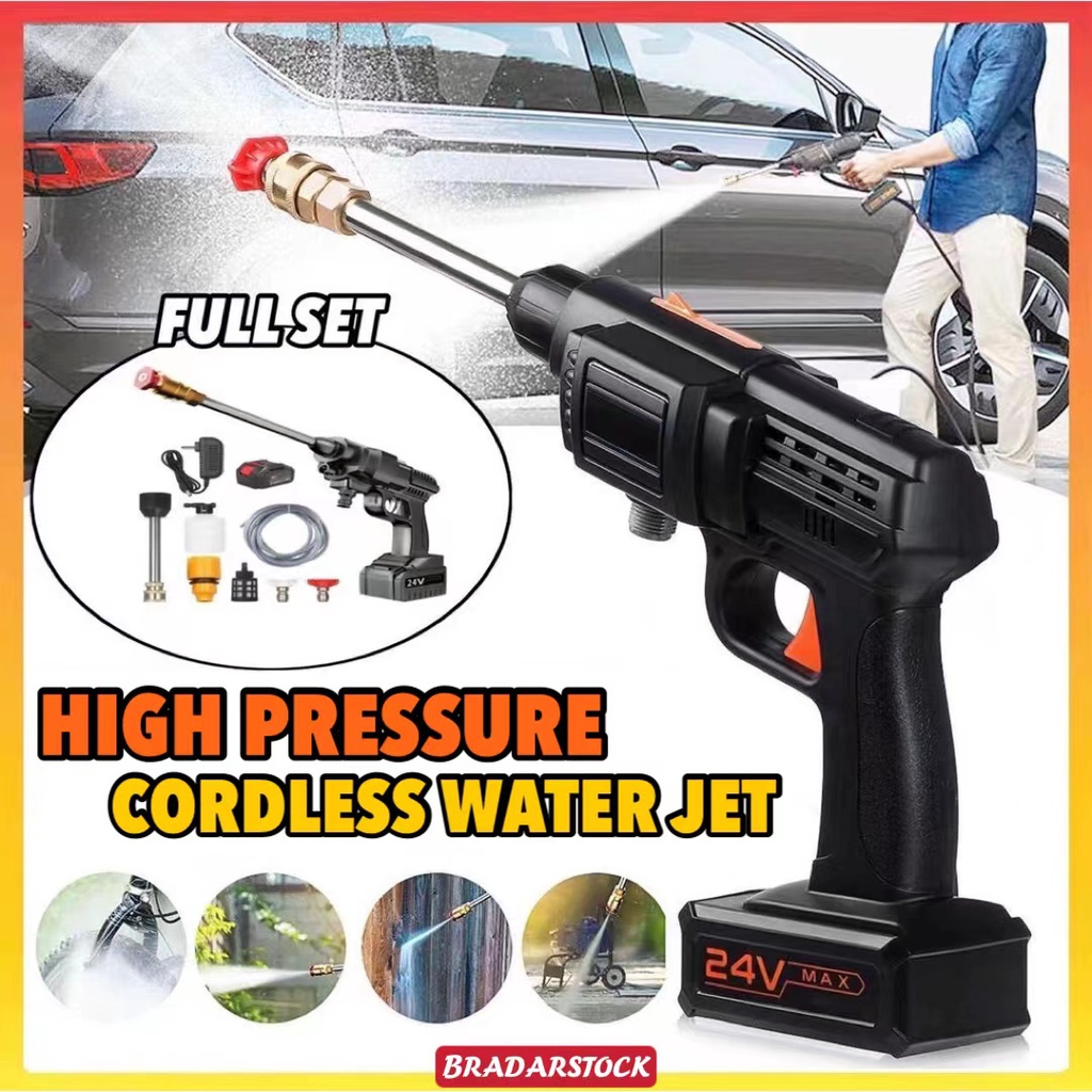 LITHIUM BATTERY CORDLESS WATER JET High Pressure Water Jet Car Wash ...