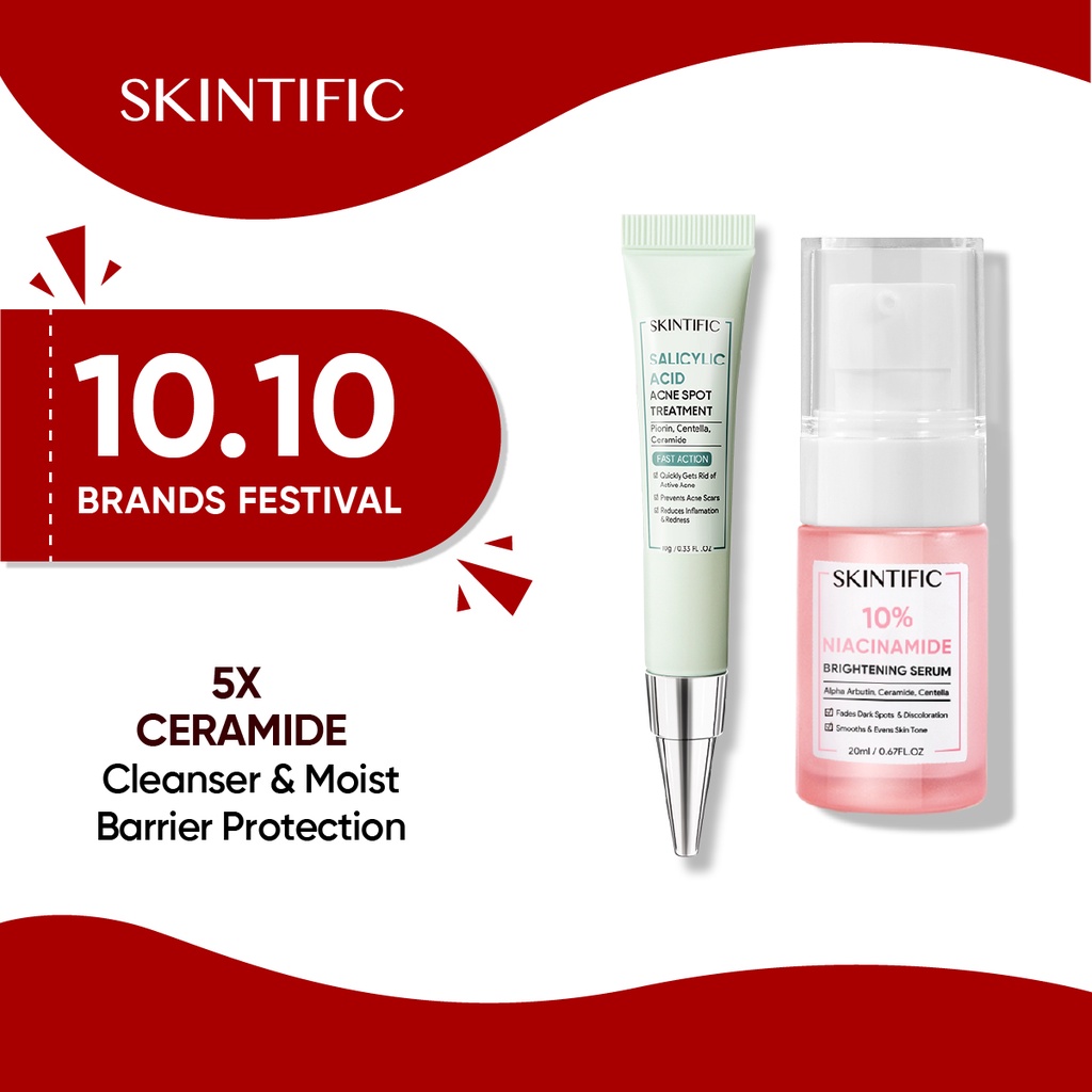 SKINTIFIC Acne Prone Kit - Acne Spot Treatment & Niacinamide