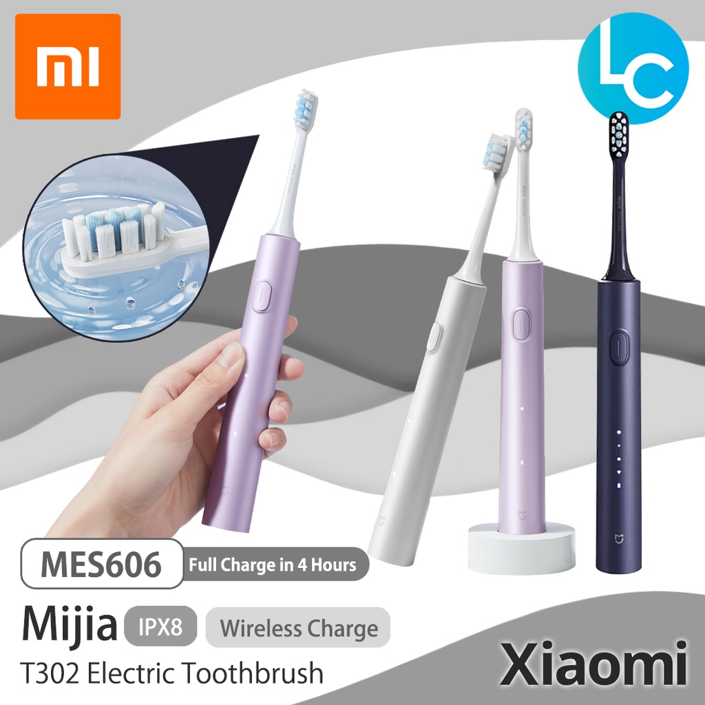 Xiaomi Mijia Sonic Electric Toothbrush T302 IPX8 Waterproof 4 Brush