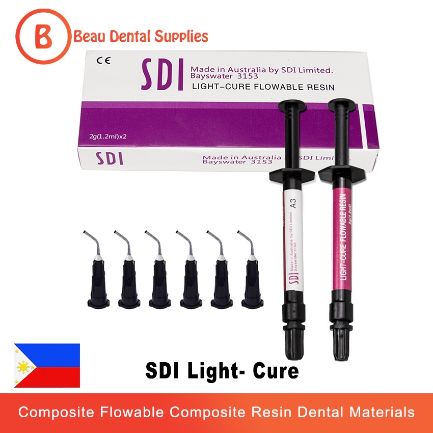 2PCS/BOX Set Dental SDI Light Cure Flowable Composite Resin Flow Curing