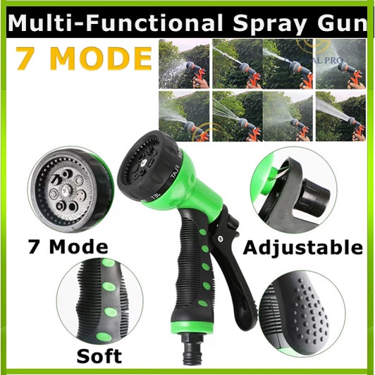 7 Mode Multifunction Garden Magic Hose Nozzle Spray Gun Set Sprinkler Flowers Car Wash Flexible Bathing Water Paip Pipe