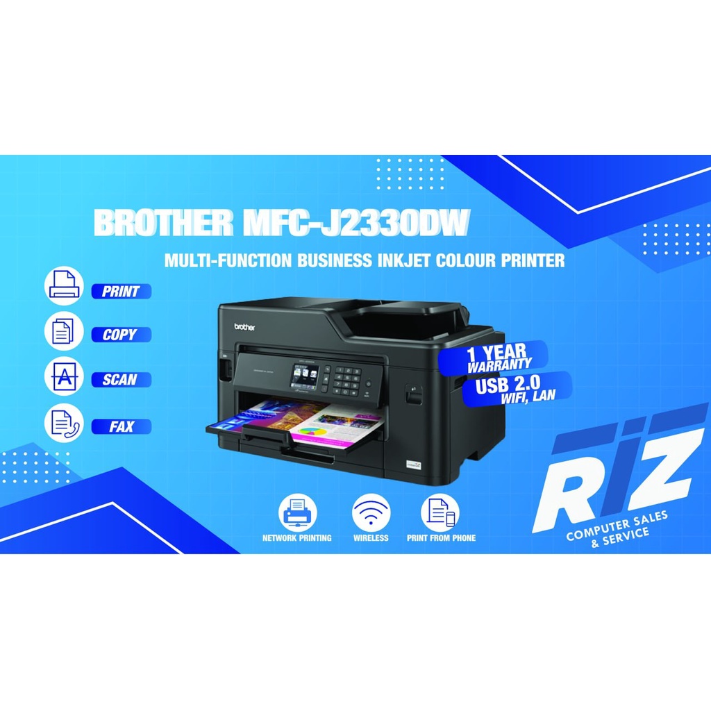 Brother MFCJ2330DW A3 Multifunction Business Wireless Duplex ADF