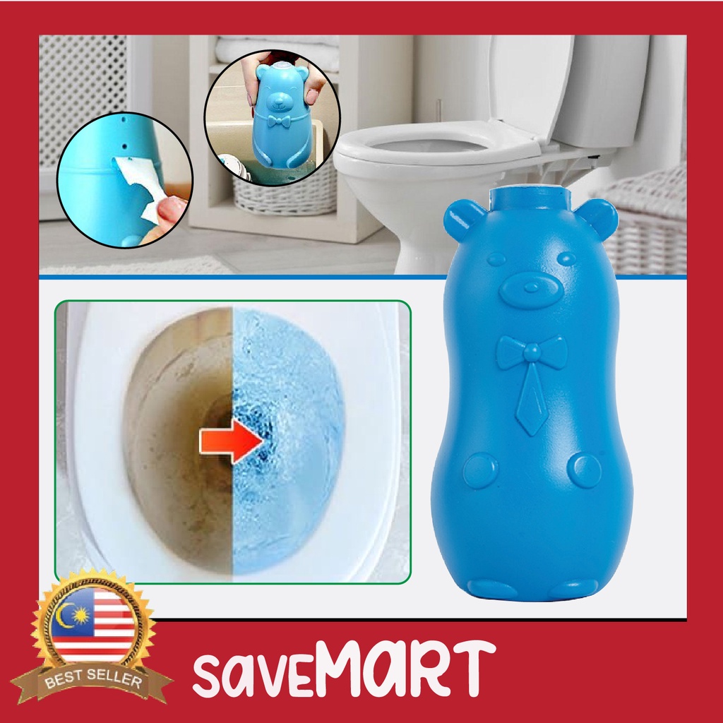 Blue Bear Toilet Bowl Flush Deodarant Aromatic Cleaner Cleaning Liquid