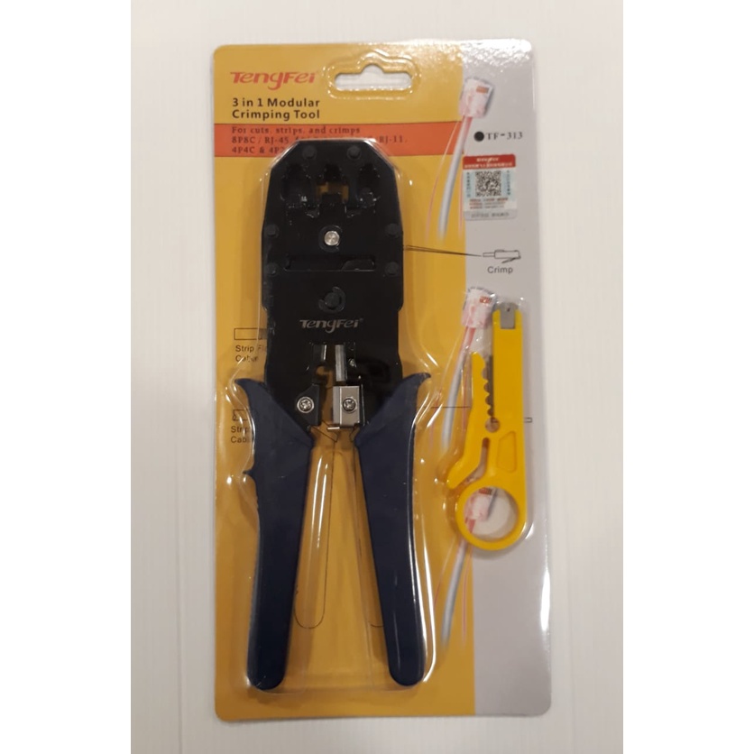 3 in 1 Modular Crimping Tool Rj45, Rj11 Cat5E/Cat6 Lan Cutter with ...