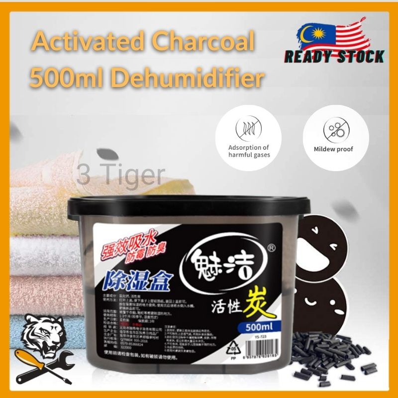 3THW Activated Charcoal Dehumidifier 500ml BOX Moisture Absorber